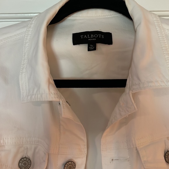 Talbots white jean jacket-SOLD! - Picture 2 of 5